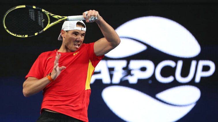 Rafael Nadal Rafael Nadal spielt mit den Spaniern in Perth