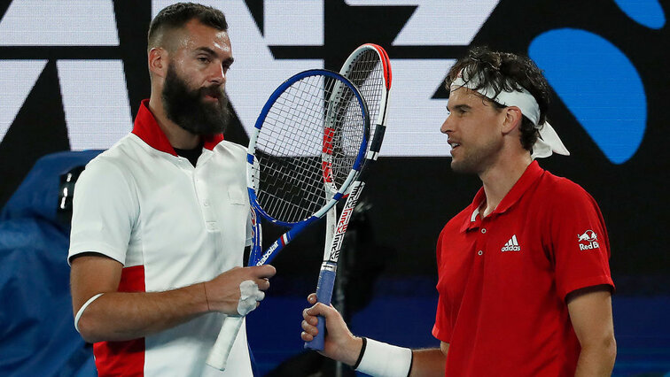 Benoit Paire und Dominic Thiem haben sich heute nur kurz gesehen