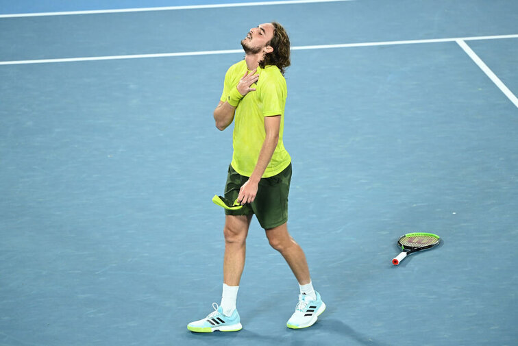 Stefanos Tsitsipas at the Australian Open in Melbourne