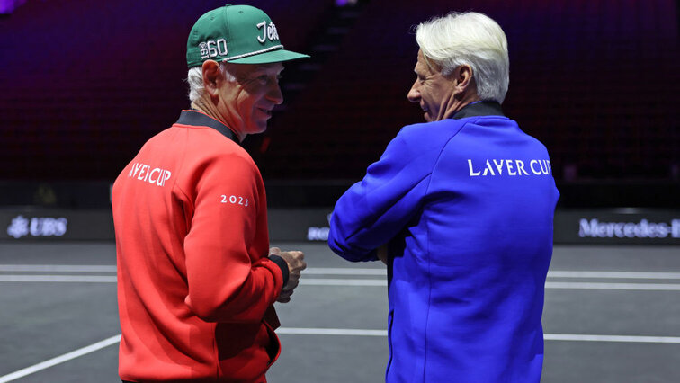 Zwei der größten Legenden des Tennissports: John McEnroe und Björn Borg Zwei der größten Legenden des Tennissports: John McEnroe und Björn Borg