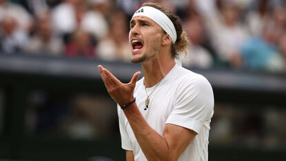 Alexander Zverev am Montag in Wimbledon Alexander Zverev am Montag in Wimbledon