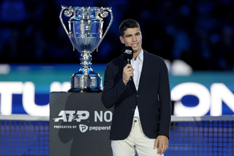 Trotz seiner Verletzung war Carlos Alcaraz bei den ATP Finals in Turin vor Ort