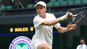 Jannik Sinner beim Training in Wimbledon 2025