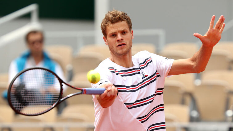 Yannick Hanfmann hat sein erstes Quali-Match gewonnen Yannick Hanfmann hat sein erstes Quali-Match gewonnen
