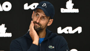 Novak Djokovic nach seinem Ausscheiden in Melbourne