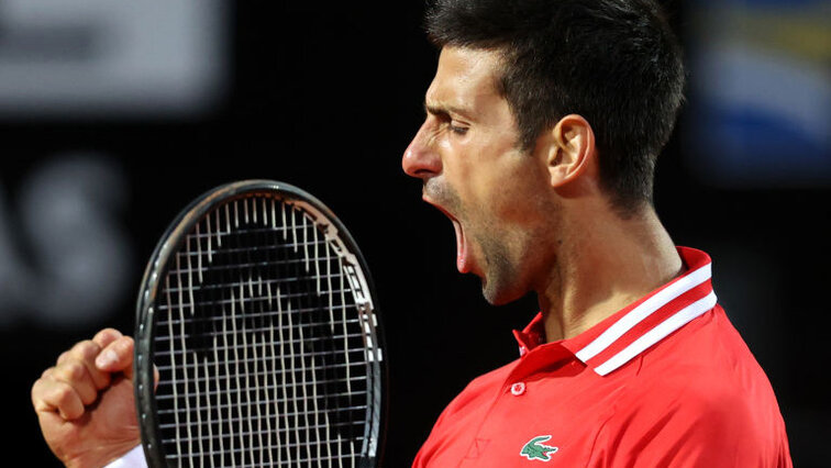 Unbändiger Siegeswille auch anno 2021: Novak Djokovic in Rom