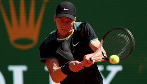 Jannik Sinner bei seinem bislang letzten Einzel-Auftritt in Monte-Carlo 2024