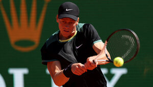 Jannik Sinner bei seinem bislang letzten Einzel-Auftritt in Monte-Carlo 2024