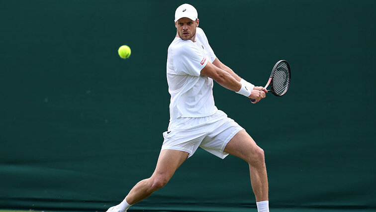 Trotz solider Leistung musste sich Yannick Hanfmann in Wimbledon Karen Khachanov in drei Sätzen geschlagen geben. Getty Images