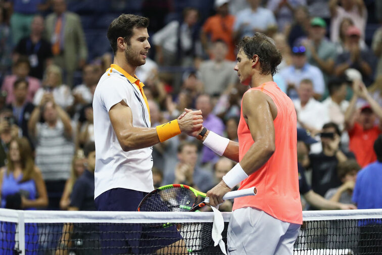 At the US Open, Nadal prevailed in four sets