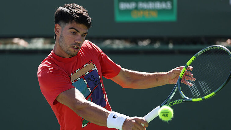 Carlos Alcaraz beim Training in Indian Wells