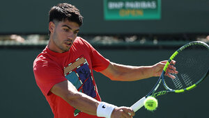 Carlos Alcaraz beim Training in Indian Wells