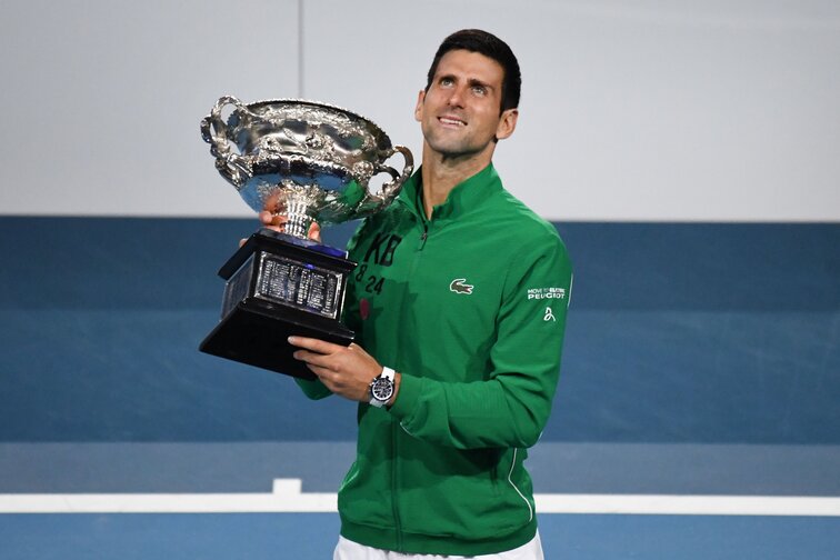 Novak Djokovic won his 17th Grand Slam title at the Australian Open, just three titles behind Roger Federer.