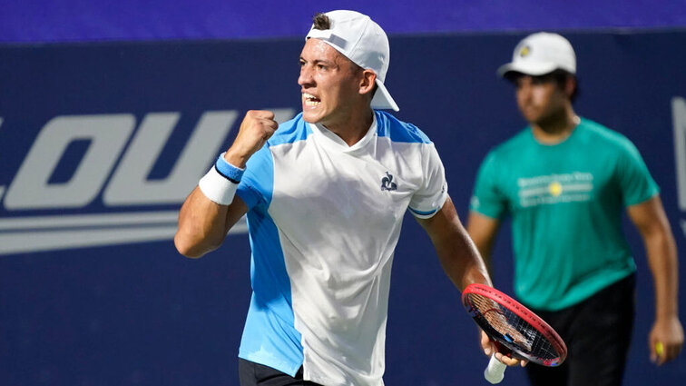 Sebastian Baez zeigte sich in Winston-Salem bereit für die US Open. Sebastian Baez was ready for the US Open in Winston-Salem.