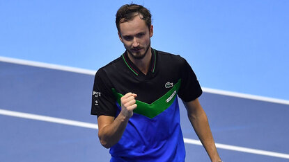 Daniil Medvedev am Mittowchabend in Turin Daniil Medvedev am Mittowchabend in Turin