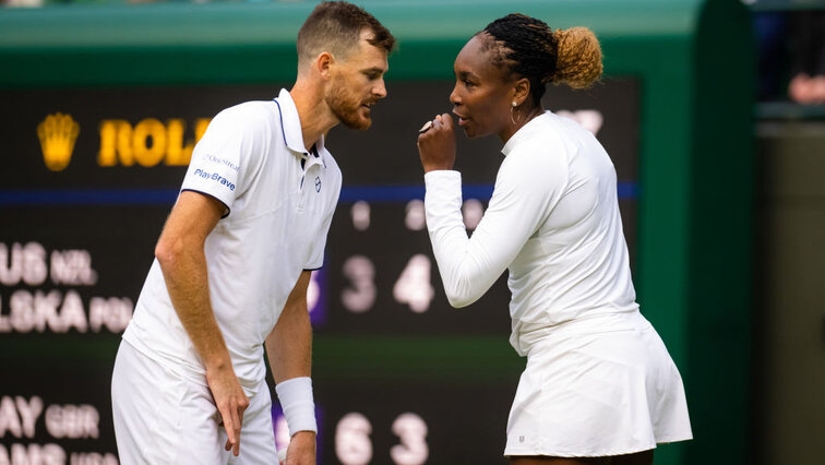Jamie Murray und Venus Williams am Freitag in London Jamie Murray and Venus Williams in London on Friday
