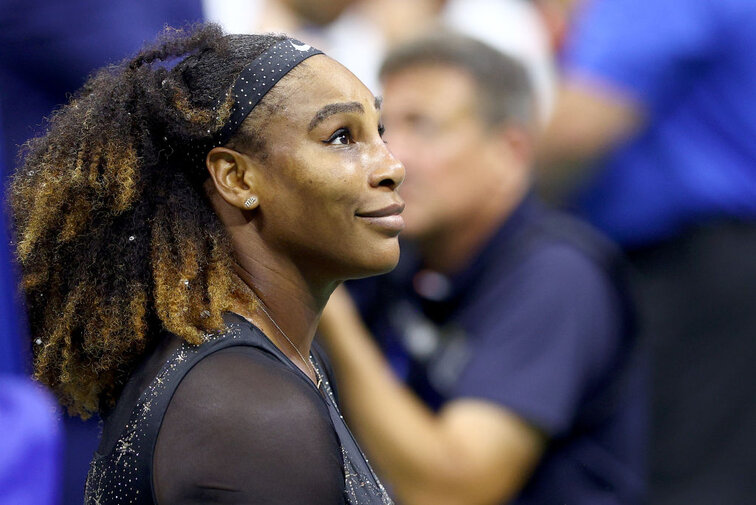 Serena Williams war von den Sprechchören der Fans sichtlich emotional berührt
