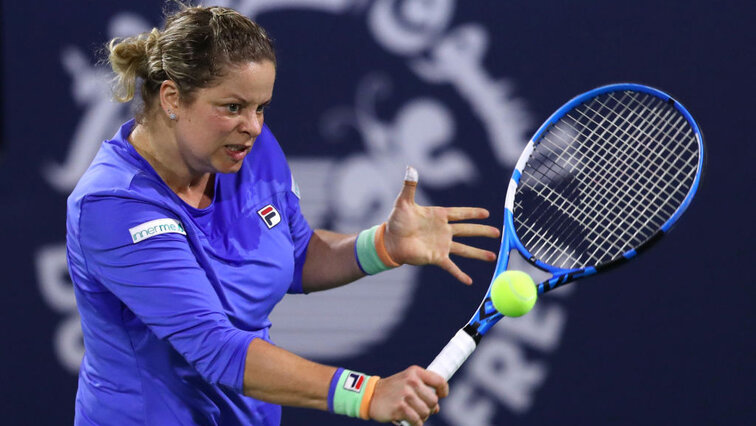 Kim Clijsters in Dubai on Monday