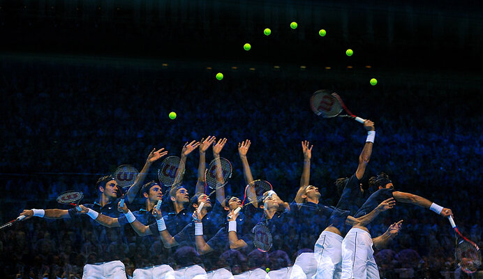 Platz 2, Roger Federer (Schweiz): 10.463 Asse in 1.343 Spielen.