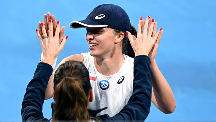 Iga Swiatek hat am Montag einen starken Sieg gefeiert Iga Swiatek hat am Montag einen starken Sieg gefeiert