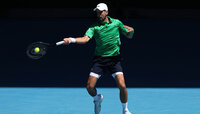 Novak Djokovic schlägt am Dienstag in der Day Session auf Novak Djokovic schlägt am Dienstag in der Day Session auf
