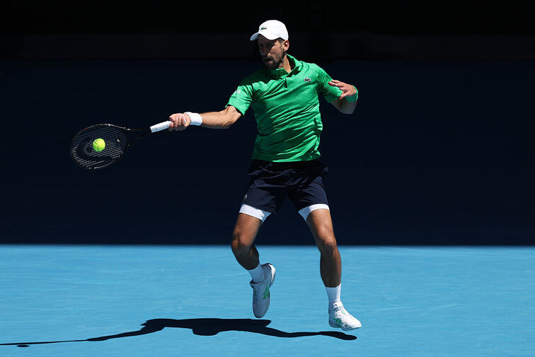 Novak Djokovic schlägt am Dienstag in der Day Session auf Novak Djokovic schlägt am Dienstag in der Day Session auf