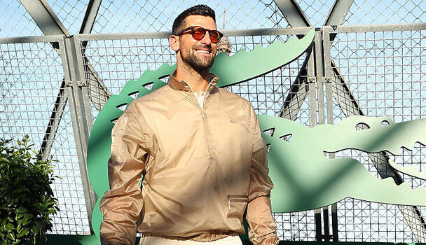 Novak Djokovic auf der Party seines Ausrüsters