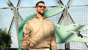 Novak Djokovic auf der Party seines Ausrüsters