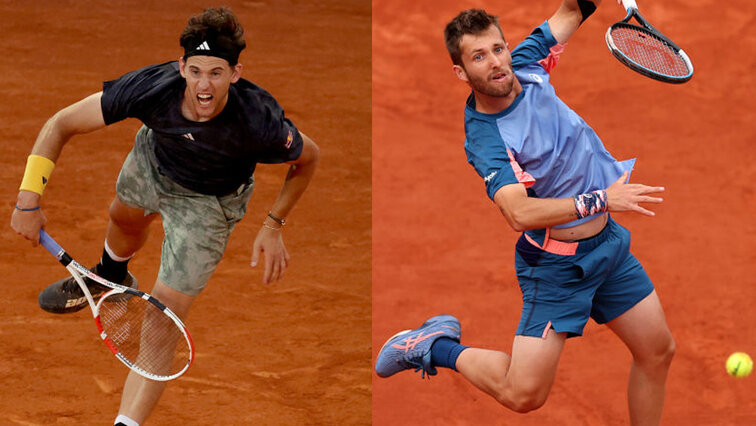 Dominic Thiem trifft zum zweiten Mal auf Corentin Moutet Dominic Thiem trifft zum zweiten Mal auf Corentin Moutet
