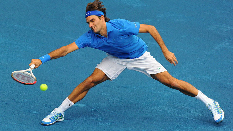 Roger Federer had no objection to the blue sand