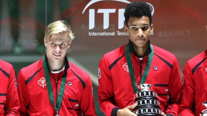 Denis Shapovalov und Félix Auger-Aliassime vor wenigen Wochen in Madrid Denis Shapovalov und Félix Auger-Aliassime vor wenigen Wochen in Madrid