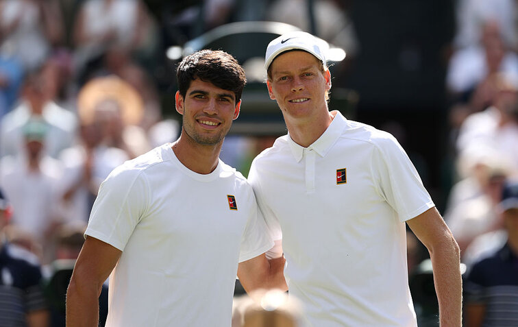 Standen sich im Wimbledon-Finale gegenüber: Carlos Alcaraz und Jannik Sinner