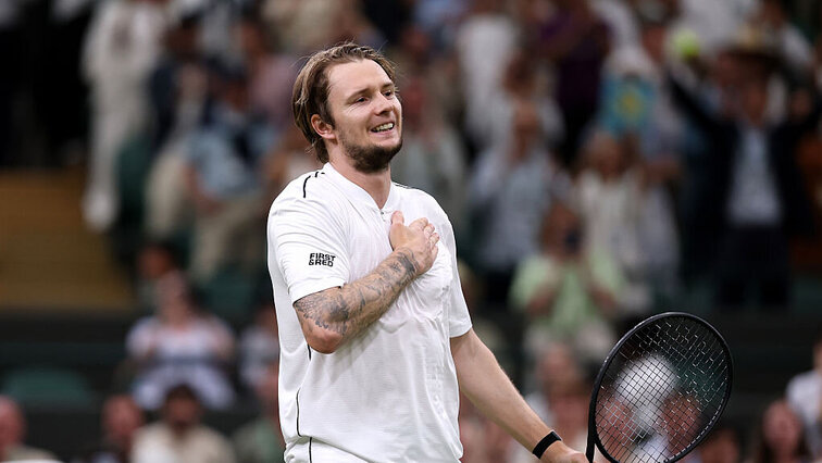 Alexander Bublik sorgt in Wimbledon für gute Unterhaltung. Alexander Bublik sorgt in Wimbledon für gute Unterhaltung.