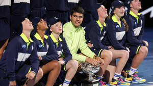 Ja, auch die Ballkinder haben Carlos Alcaraz gerne zugesehen