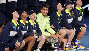 Ja, auch die Ballkinder haben Carlos Alcaraz gerne zugesehen