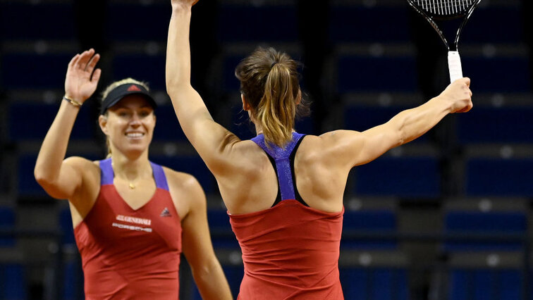 In doubles with Andrea Petkovic, Angelique Kerber is already one round ahead