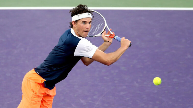 Dominic Thiem bei seinem letzten Auftritt in Key Biscayne im Jahr 2017 Dominic Thiem bei seinem letzten Auftritt in Key Biscayne im Jahr 2017