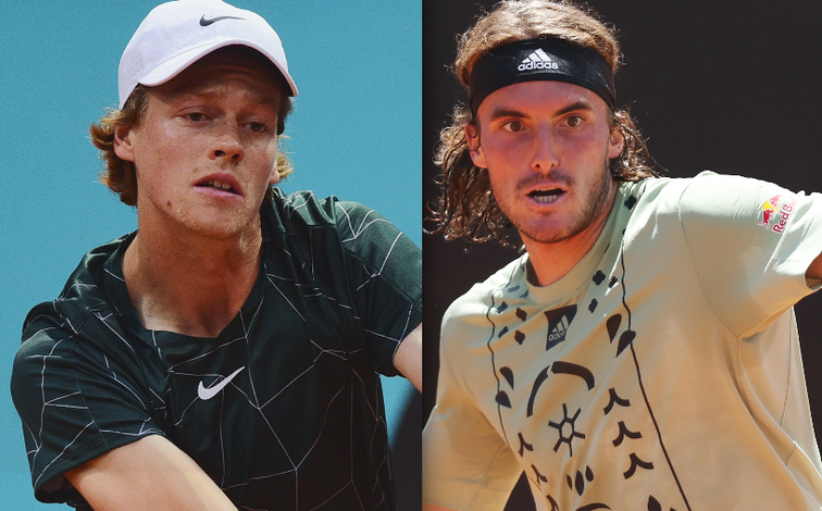 Jannik Sinner, Stefanos Tsitsipas Jannik Sinner, Stefanos Tsitsipas
