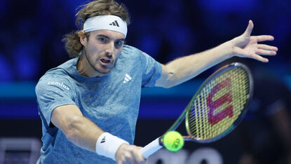 Stefanos Tsitsipas am Sonntag in Turin