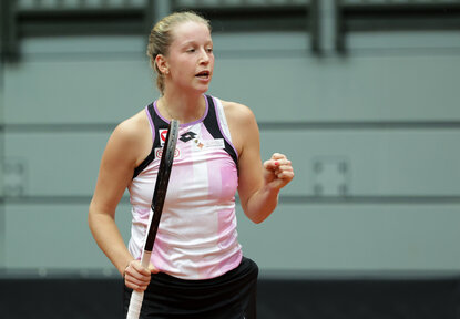 Sinja Kraus glich im Länderkampf gegen Lettland zum 1:1 aus