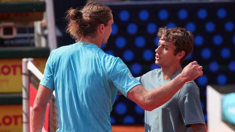 Alexander Zverev und Flavio Cobolli vor wenigen Tagen in München