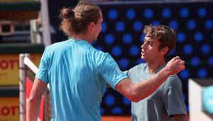 Alexander Zverev und Flavio Cobolli vor wenigen Tagen in München