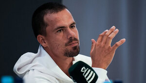 Daniel Altmaier beim Davis Cup in HalleWestfalen