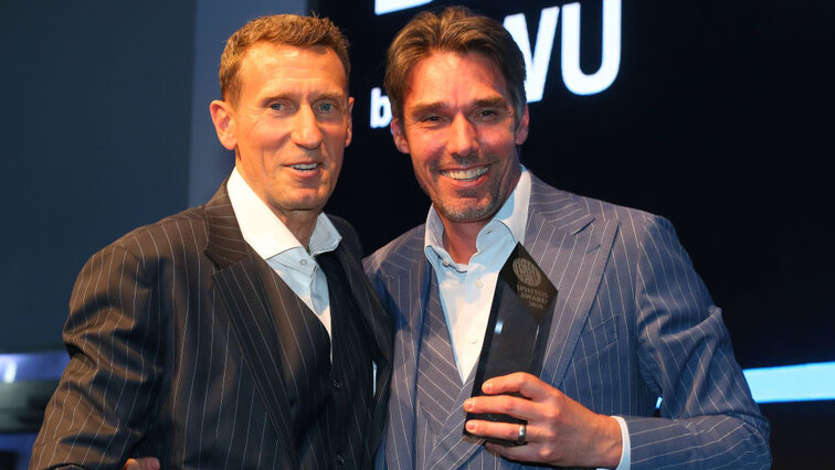 Davis-Cup-Kollegen aus alten Tagen: Patrik Kühnen und Michael Stich Davis-Cup-Kollegen aus alten Tagen: Patrik Kühnen und Michael Stich