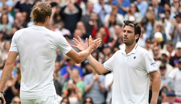 Egal wo: Alexander Zverev hat bislang gegen Cam Norrie überall gewonnen - hier in Wimbledon 2024