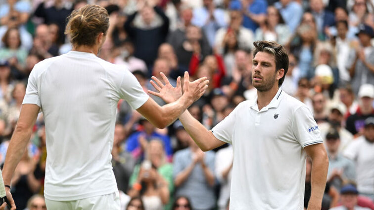 Egal wo: Alexander Zverev hat bislang gegen Cam Norrie überall gewonnen - hier in Wimbledon 2024