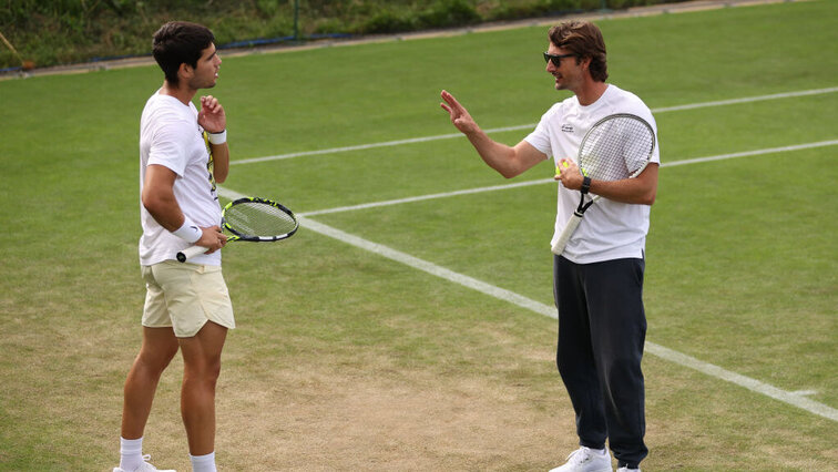 Bilder aus anderen Zeiten: Alcaraz (li.) mit Trainer Ferrero (re.)