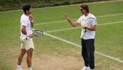 Bilder aus anderen Zeiten: Alcaraz (li.) mit Trainer Ferrero (re.)