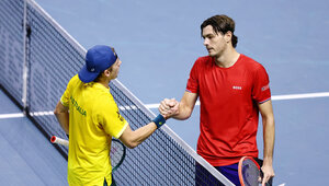 Taylor Fritz (re.) vs. Alex de Minaur (li.)