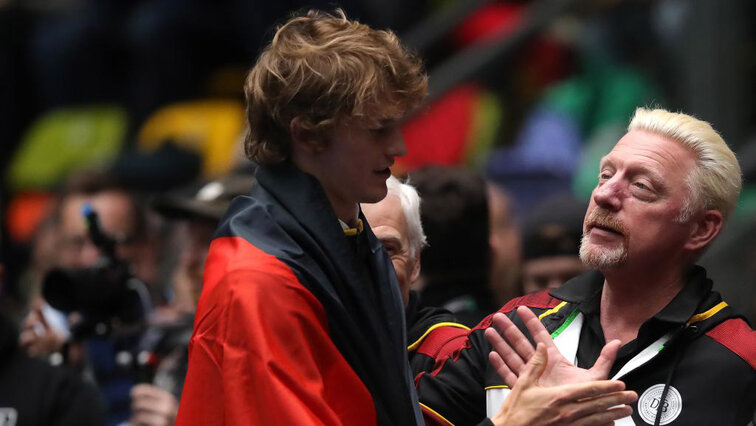 In Brisbane ein Team: Alexander Zverev und Boris Becker